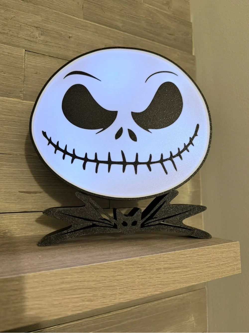 White Halloween Jack Skellington Face LED Party Light